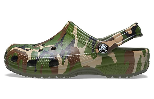 Crocs Beach Army Green Camouflage Sandals 206454-3TC