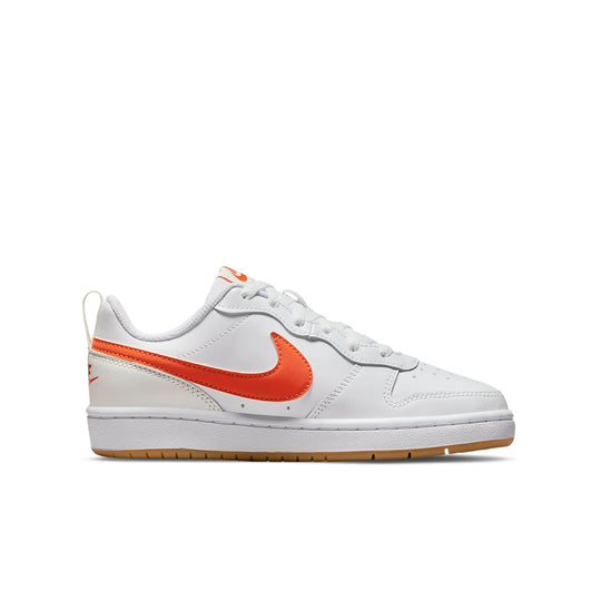 (GS) Nike Court Borough Low 2 'White Orange' BQ5448-114