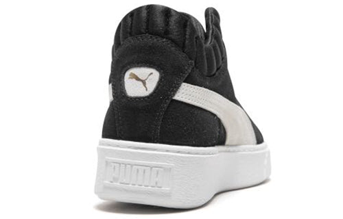 (WMNS) PUMA Platform Demi Retro Low Tops Casual Skateboarding Shoes Unisex Black 366717-01