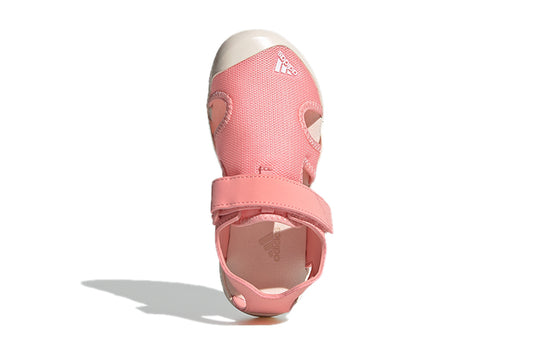 (GS) adidas Terrex Captain Toey K Velcro Outdoor Flat Heel Minimalistic Sports Pink Sandals EF2244