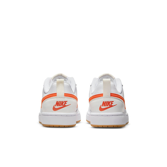 (GS) Nike Court Borough Low 2 'White Orange' BQ5448-114