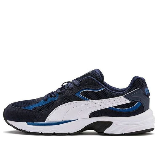 PUMA Axis Plus Suede Low-top Running Shoes White/Blue 370286-06