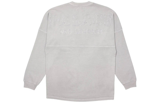 PALACE Unisex Drop Shoulder Letter Logo Sweatshirt Grey P20ES038