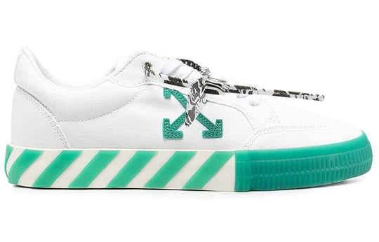 Off-White Vulcanised Low-Top Casual Shoes White/Green OMIA085R21FAB0010155