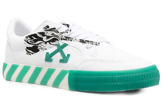 Off-White Vulcanised Low-Top Casual Shoes White/Green OMIA085R21FAB0010155
