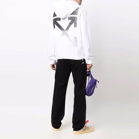 Men's Off-White FW21 Gradient Arrow Pattern Long Sleeves Loose Fit White OMBB034F21FLE0020110