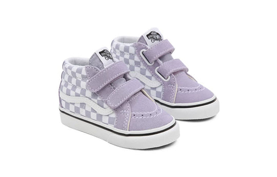 Vans Toddler Sk8-Mid Velcro Mid-Top Sneakers Purple/White BP VN00018WARV