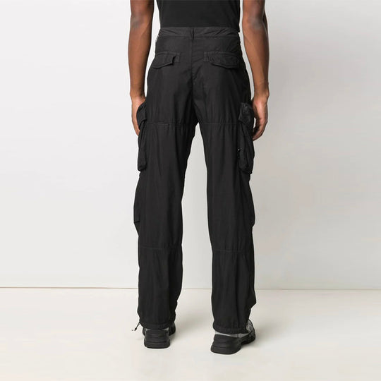 Men's Off-White SS21 Logo Cargo Black Pants OMCF023R21FAB0011001