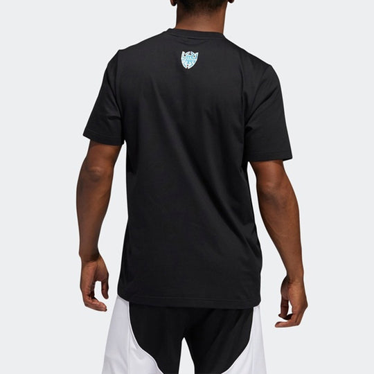 adidas x Crayola Crossover Subject Printing Basketball Sports Short Sleeve Black GN3681