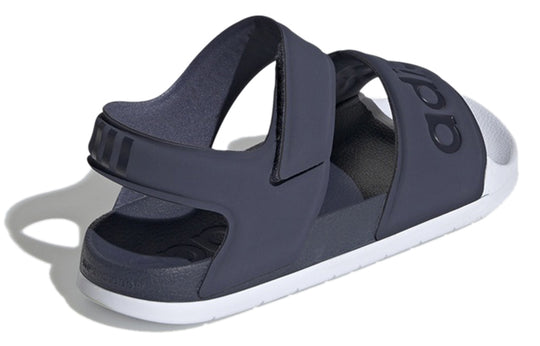 adidas Adilette Sandal Velcro Open Toe Flat Heel Sports Unisex Blue Sandals F35415
