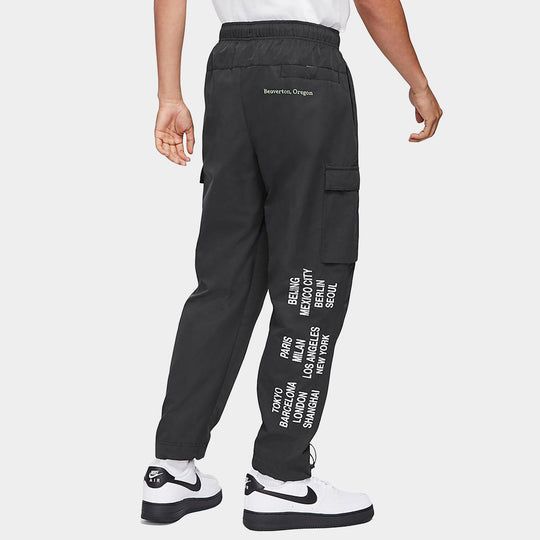 Nike Printing Woven Sports Long Pants Black DD0887-010