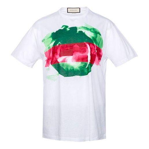 Gucci Print With Round Neck And Short Sleeves Unisex White 363350-X8980-9060