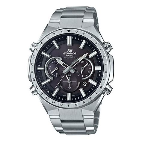 CASIO Waterproof EDIFICE Sports Sapphire Crystal Solar Powered Stainless Steel Strap Mens Silver Analog EQW-T660D-1APR