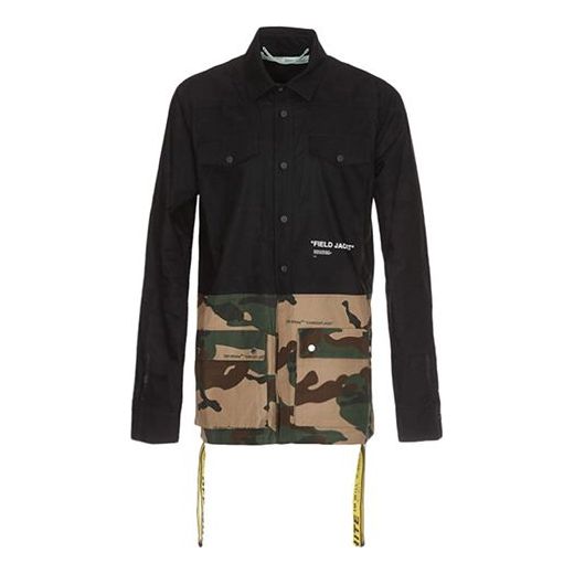 Off-White Mens Camouflage Splicing Jacket OMGA062E188110101001